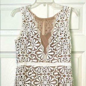 Adrianna Papell white/beige dress, size 6